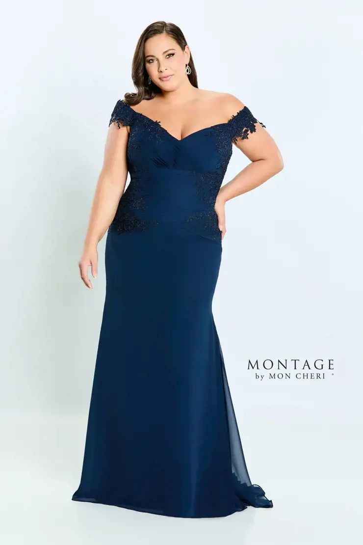 montage dresses navy blue M503 Montage by Mon Cheri