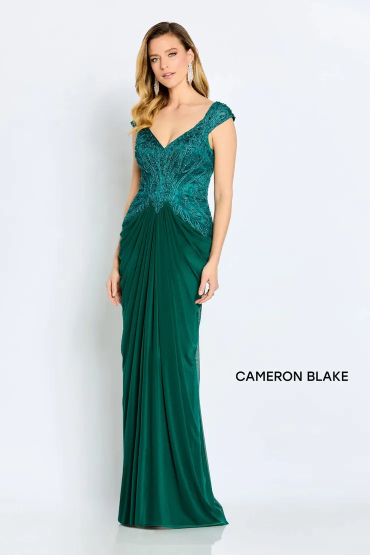 Cameron Blake CB110 Beaded Long Formal Evening Dress