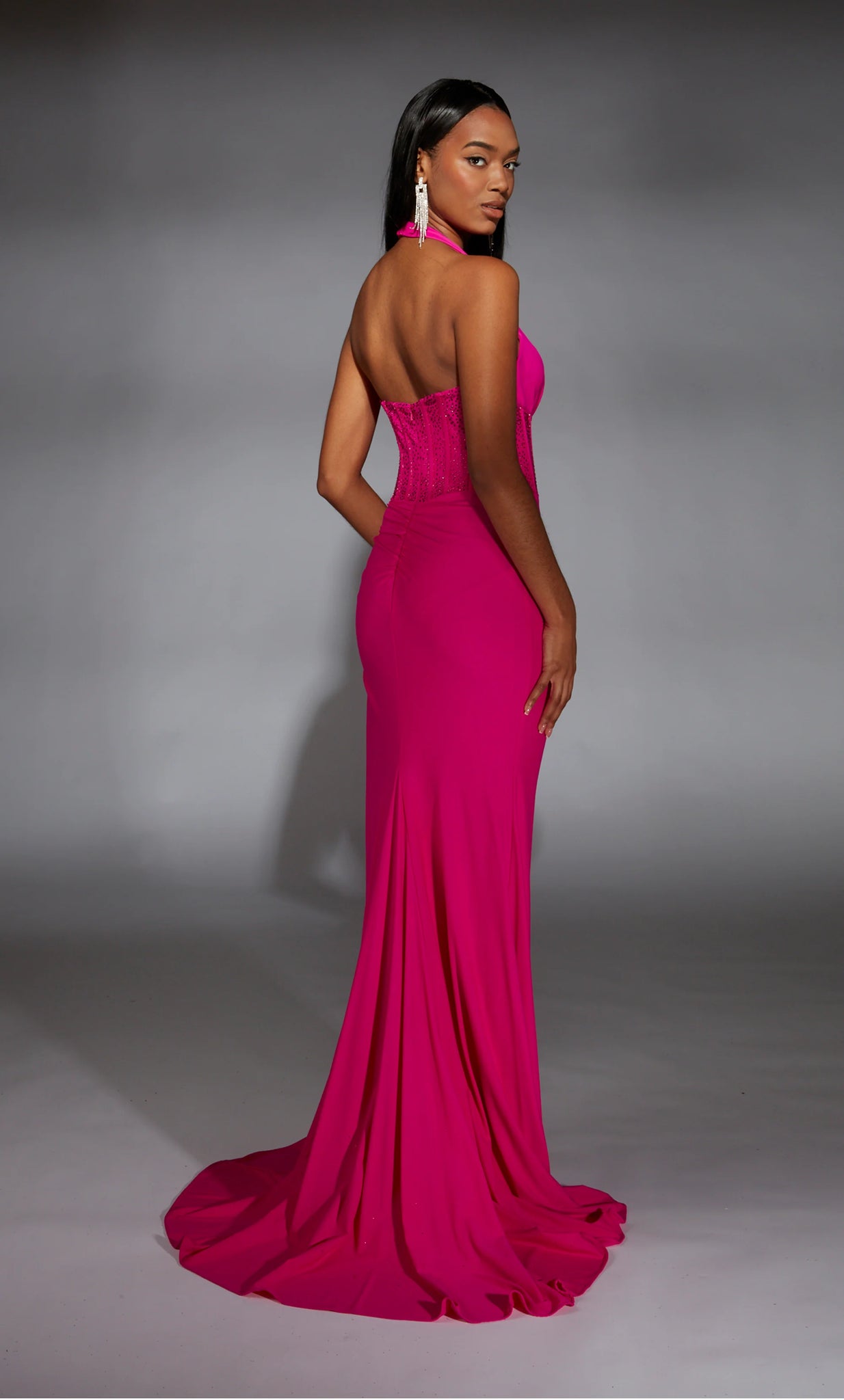 fuchsia dress red carpet Priyanka Chopra Takes Over 'Citadel' Red Carpet in Silky Fuchsia Gown