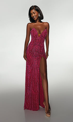 Alyce 62114 Long Prom Dress Raspberry/Barbie Pink / 4 Alyce 62114 Long Prom Dress Raspberry/Barbie Pink / 4