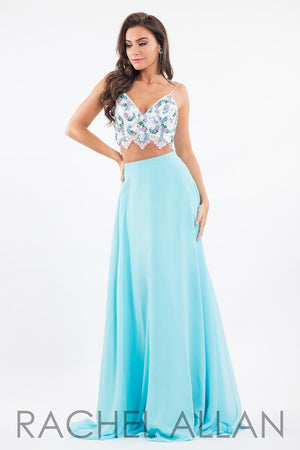 Rachel Allan 7560 White/Aqua Rachel Allan 7560 White/Aqua