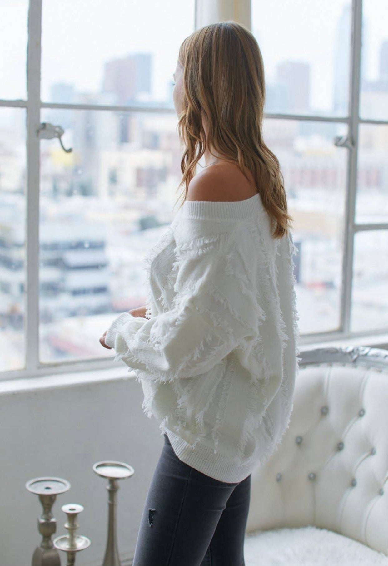 Fringed Ripped Sweater