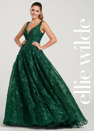 A timeless sophisticated style, this utterly stunning sleeveless embroidered lace ball gown with beaded accents features a deep V-neckline with an illusion panel, a natural waist, a V-back and a box pleated skirt with pockets, a horsehair hem and a sweep train.  Sizes: 0-16  Available in Emerald, Pink  If we do not have your desired size or color in stock please call or email us for availability!